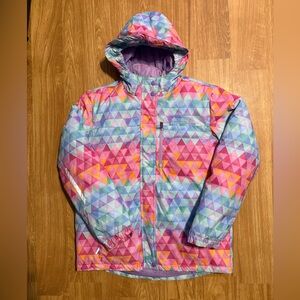 Girls’ Eddie Bauer Powder Search 3in1 Geometric Waterproof Hooded Jacket XL 16